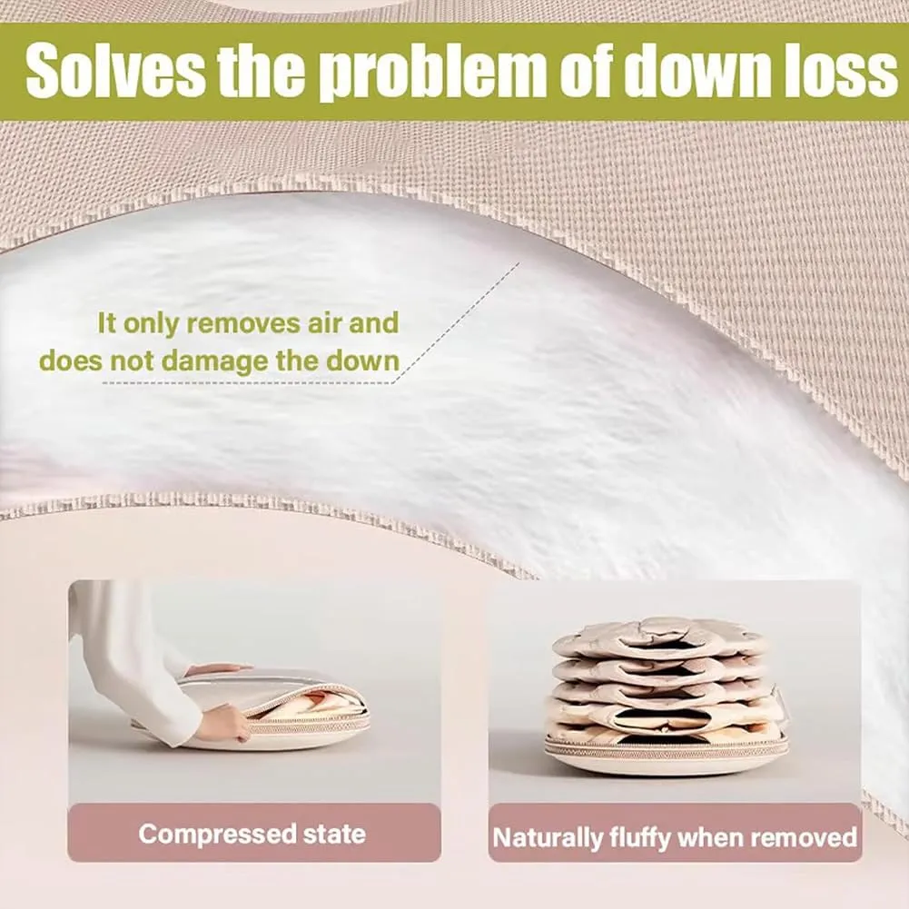 2025 Space Saving Hanging Garment Bag with Self Compression Zipper Down Coat Dust Cover Clothes Bags Transparent (Pink,M)