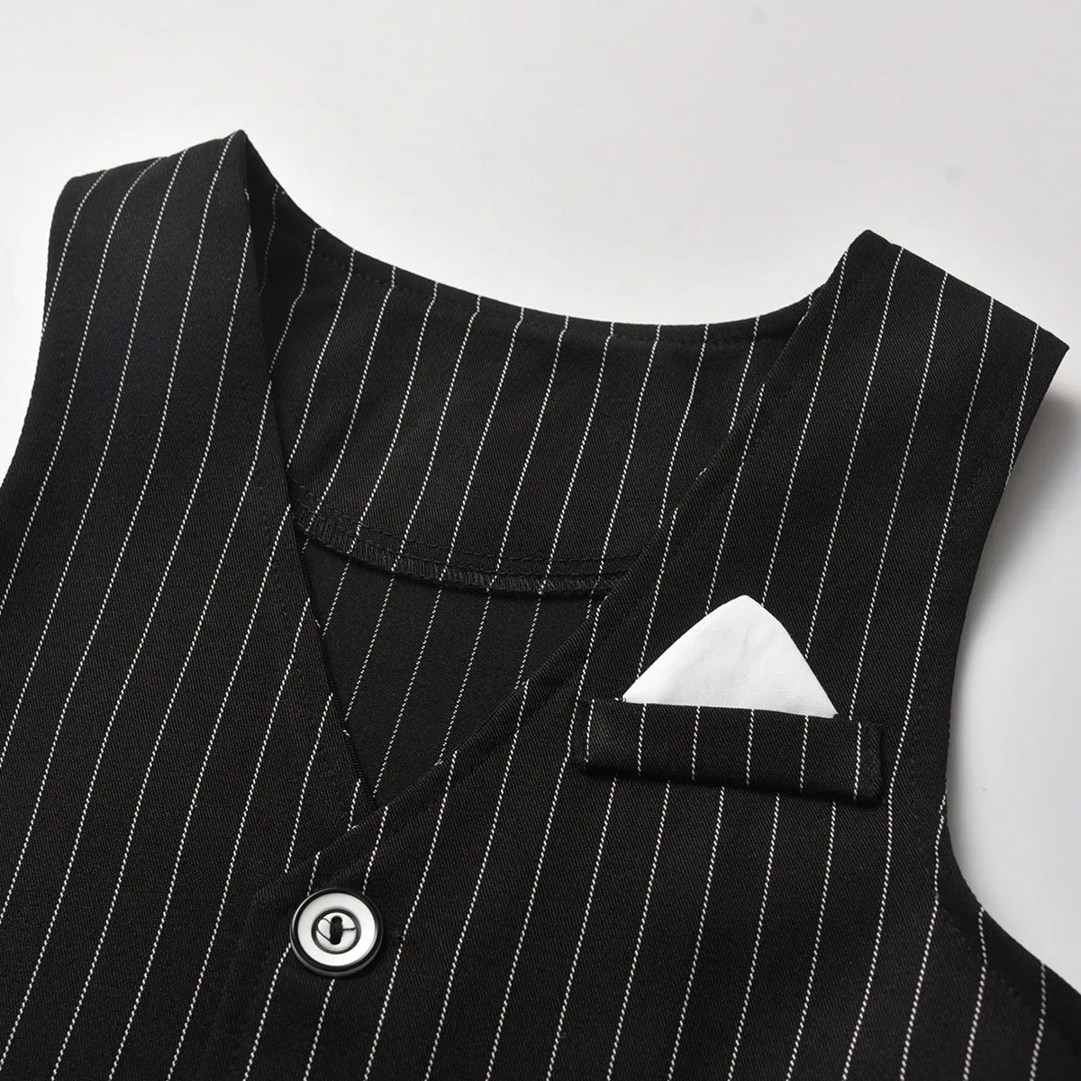 3 Pieces Set Baby Boys Birthday Party Bow Rompers Striped Vests Waistcoats And Solid Color Jumpsuits Wholesale 211109156