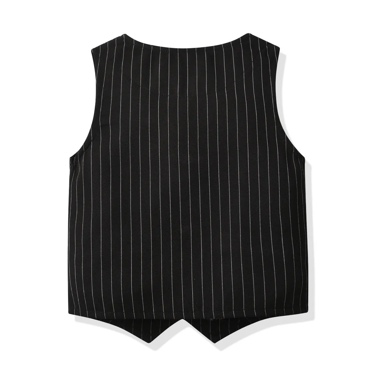 3 Pieces Set Baby Boys Birthday Party Bow Rompers Striped Vests Waistcoats And Solid Color Jumpsuits Wholesale 211109156