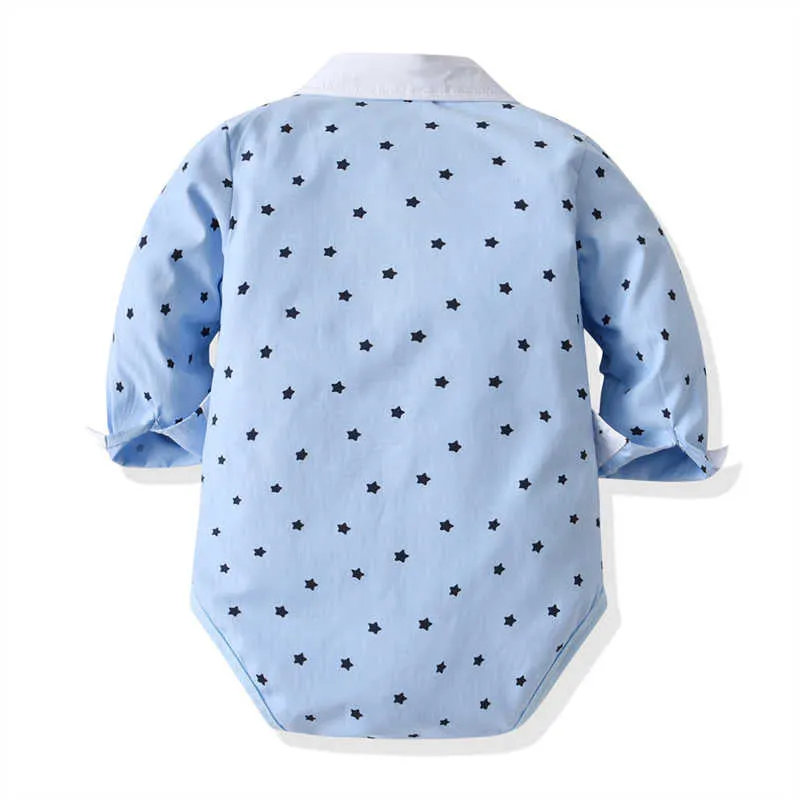 3 Pieces Set Baby Kid Boys Dressy Striped Vests Waistcoats Star Bow Jumpsuits And Suits Trousers Wholesale 211109421
