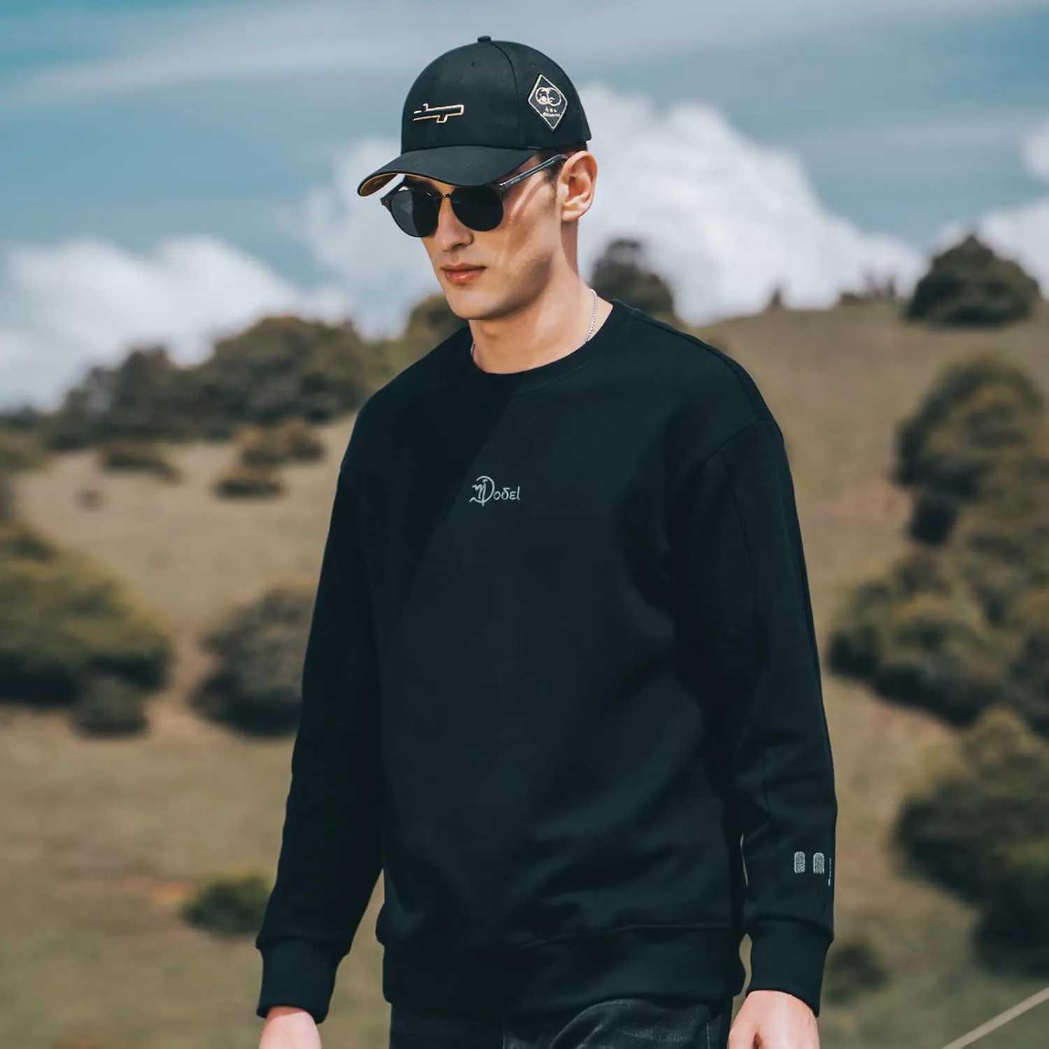 370g heavy pineapple pattern autumn men's sweatshirt round neck jacket long sleeve inner wear spring and autumn style top