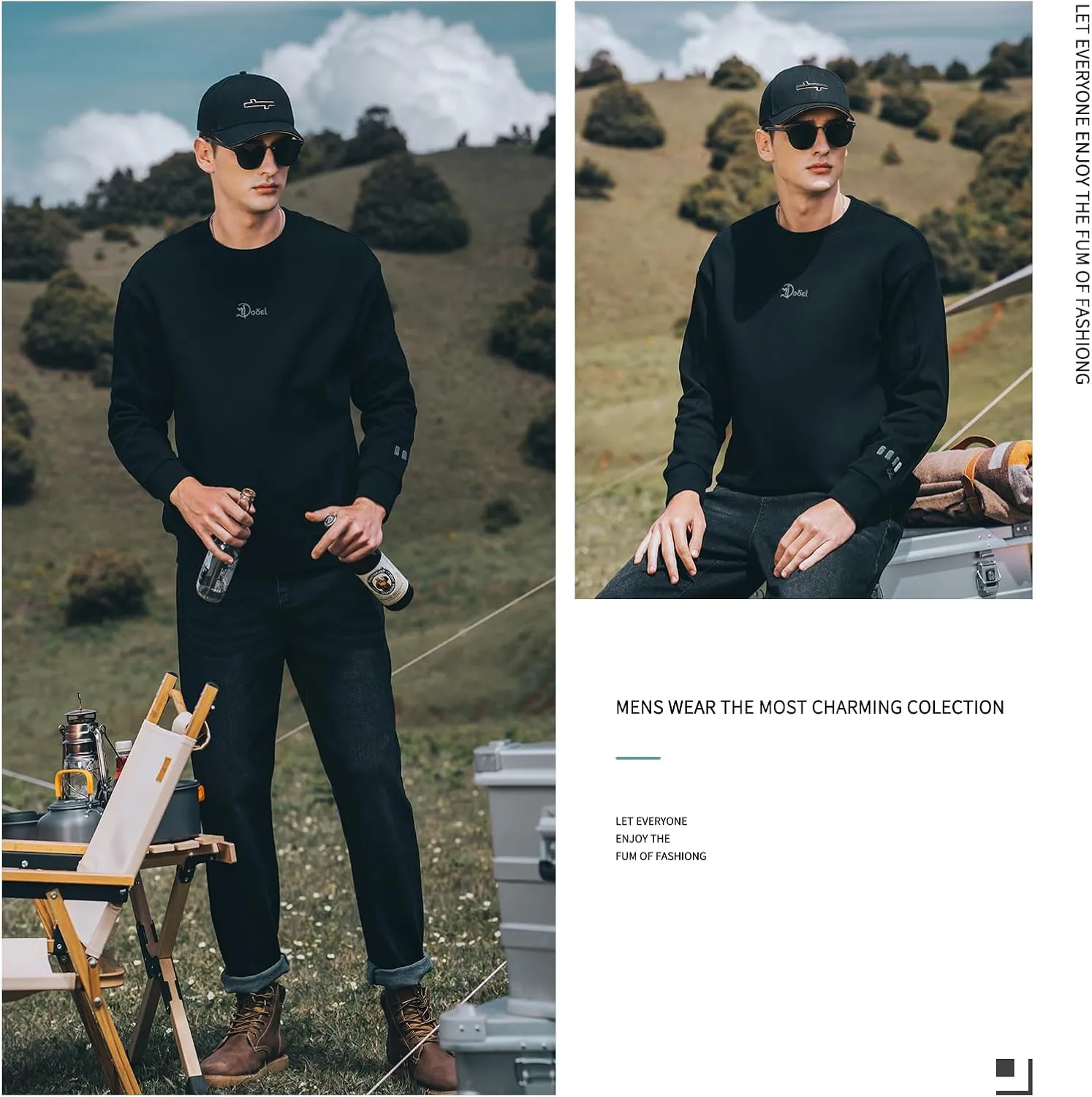 370g heavy pineapple pattern autumn men's sweatshirt round neck jacket long sleeve inner wear spring and autumn style top