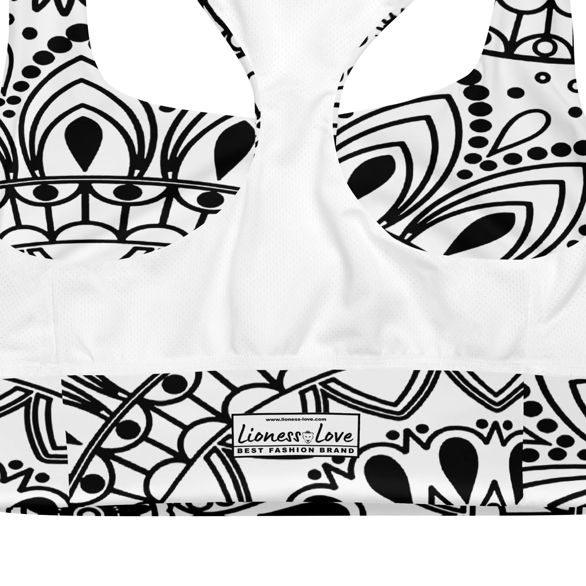 Abstract Workout Sports Bra Perfect Exercise Top, lioness-love