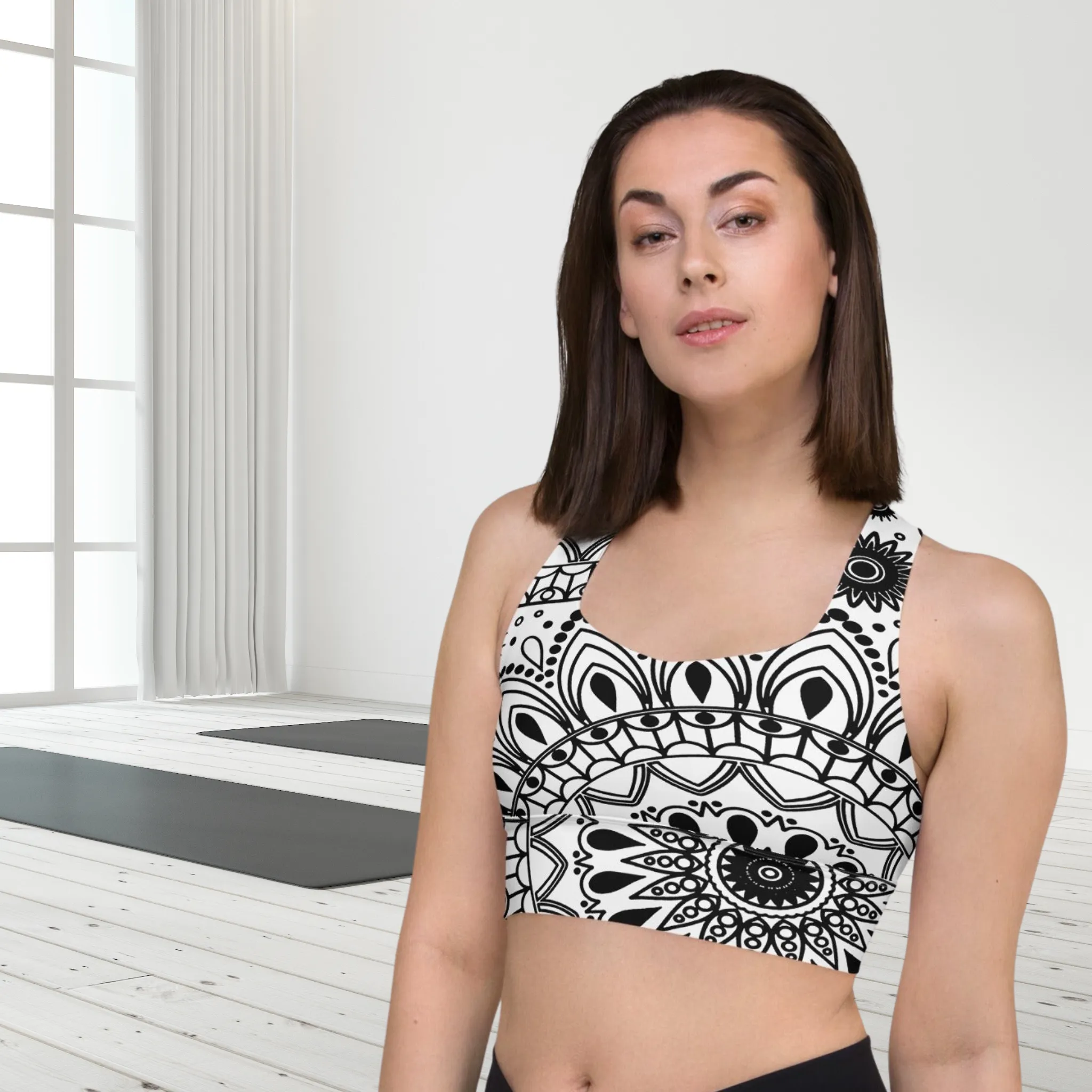 Abstract Workout Sports Bra Perfect Exercise Top, lioness-love