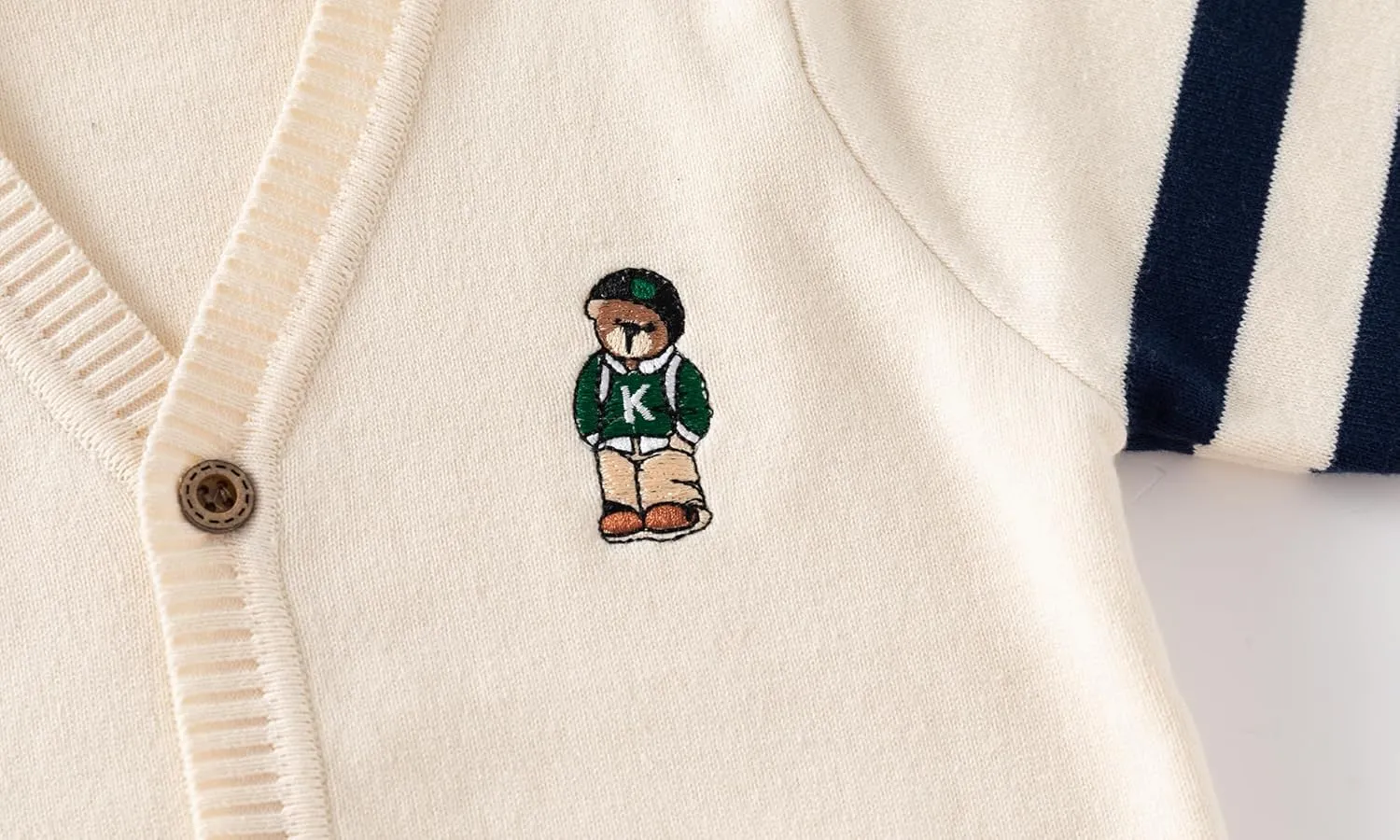 Baby Boys Girls Button Up Cardigan Sweater Dinosaur Full-Zip Long Sleeve V Neck Cartoon Embroidery Coat