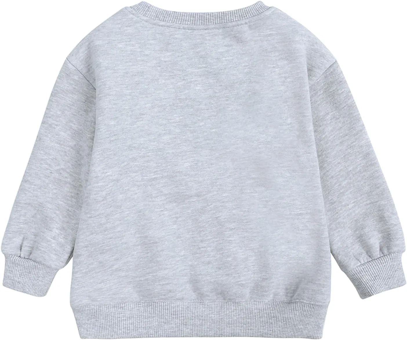 Baby Toddler Boys Fleece Sweatshirt Crewneck Long Sleeve Cotton Pullover Kids Solid Casual Sport Sweatshirts Sweater Tops