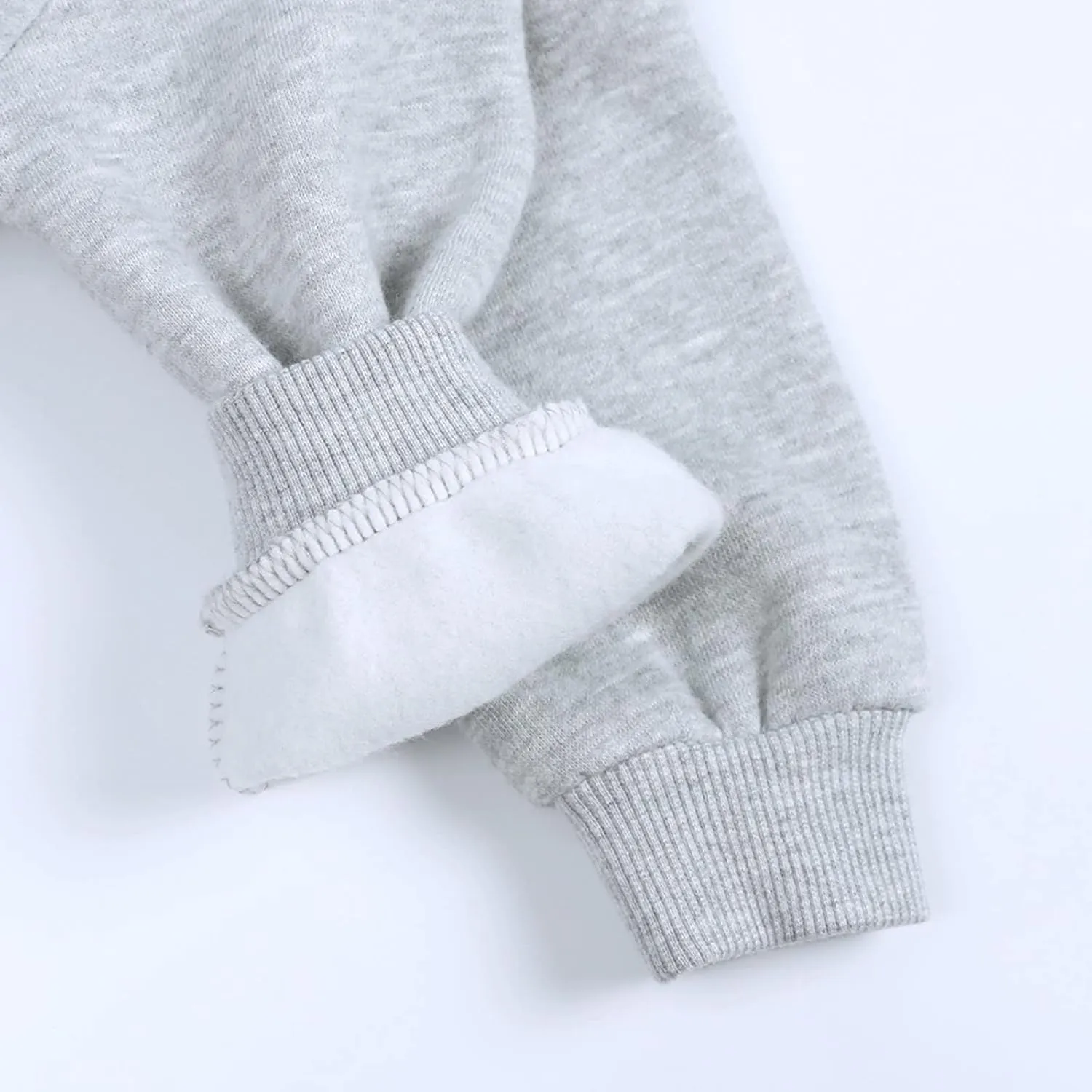 Baby Toddler Boys Fleece Sweatshirt Crewneck Long Sleeve Cotton Pullover Kids Solid Casual Sport Sweatshirts Sweater Tops