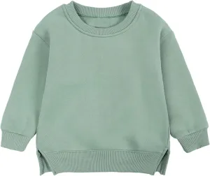 Baby Toddler Boys Fleece Sweatshirt Crewneck Long Sleeve Cotton Pullover Kids Solid Casual Sport Sweatshirts Sweater Tops