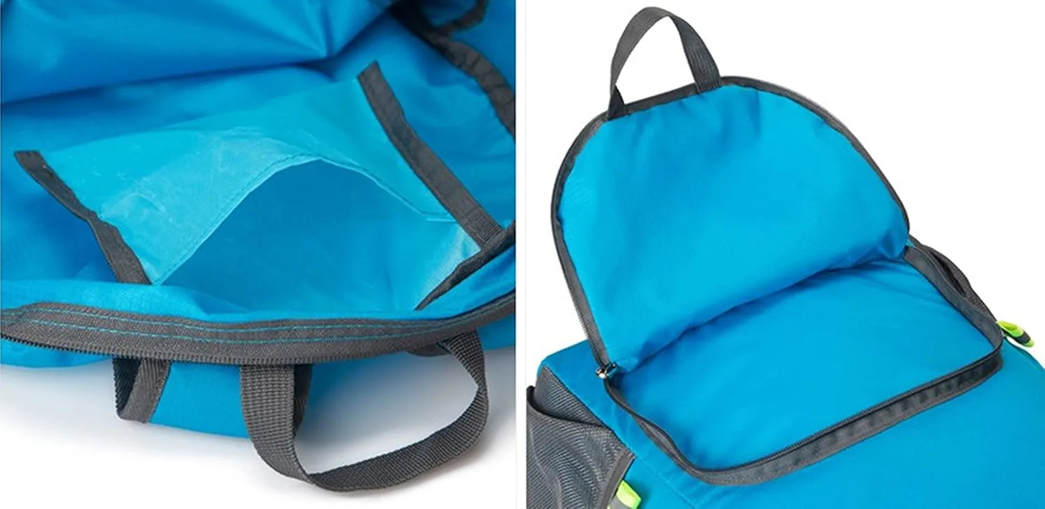 Backpack Packable Foldable Ultra Lightweight Water Resistant Durable Camping Travel Hiking Daypack for Men Women (Grey)