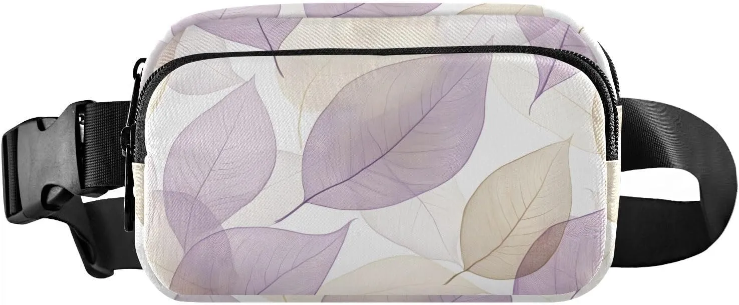 Beautiful Leaves Fanny Pack Water Resistant Waist Pack Sling Bag Purse for Women Men Travel Hiking
