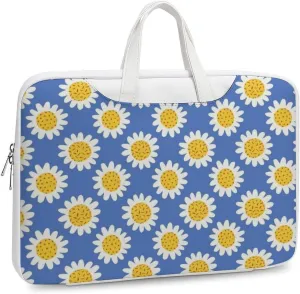 Beautifuly Sunflowers Leather Bag Laptop Case Slim Water Resistant Computer Bags with Handle Briefcase for Work