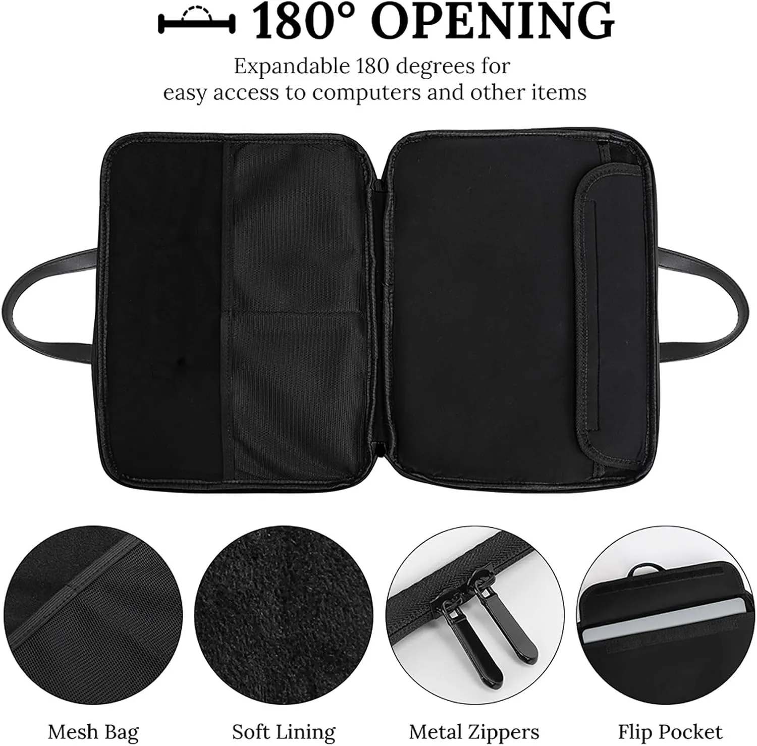 Biunity Logo Leather Bag Laptop Case Slim Water Resistant Computer Bags with Handle Briefcase for Work