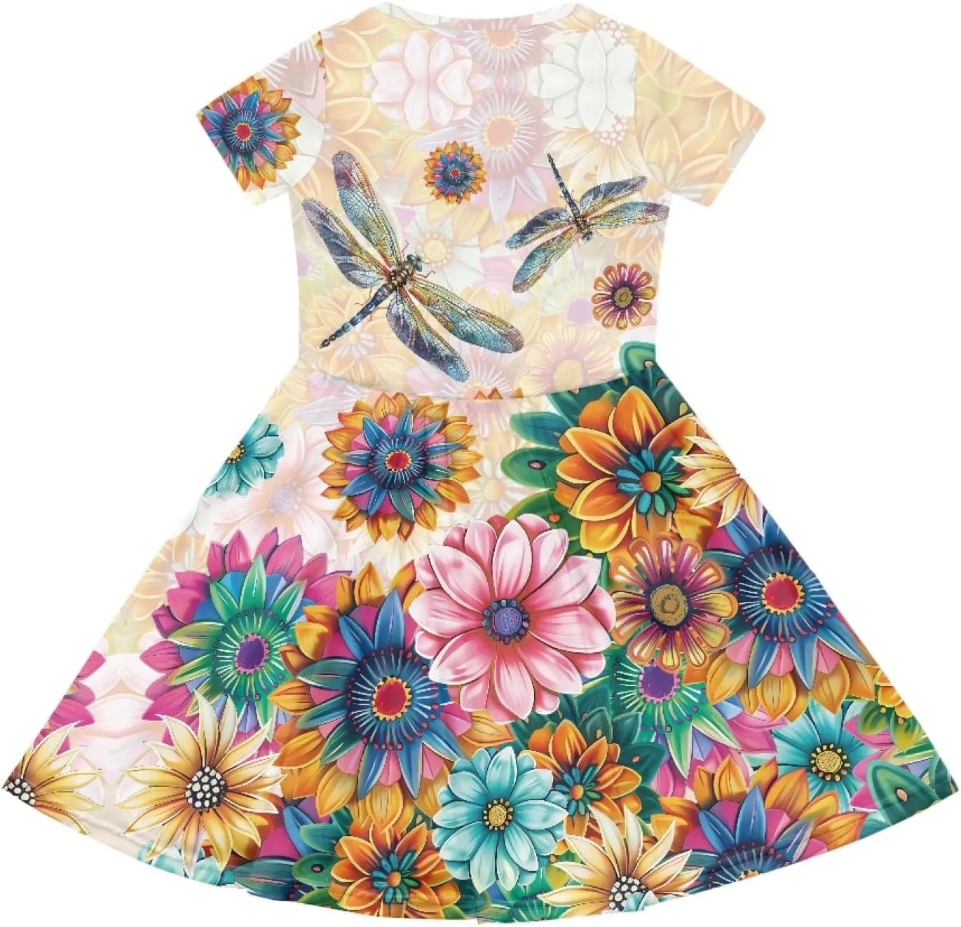 Black Dress for Girls Cute Outfits Short Sleeve Dresses with Pocket Summer Dress Size 2-14 T Kids