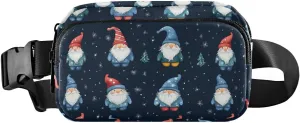 Blue Gnome Fanny Pack Water Resistant, Women Men Waist Pack Sling Bag Purse for Travel Hiking