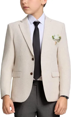 Bofan Boys Linen Blazer Suit Jackets for Boy Separate Kid Blazers Coats Summer Beach Prom Wedding Outfit