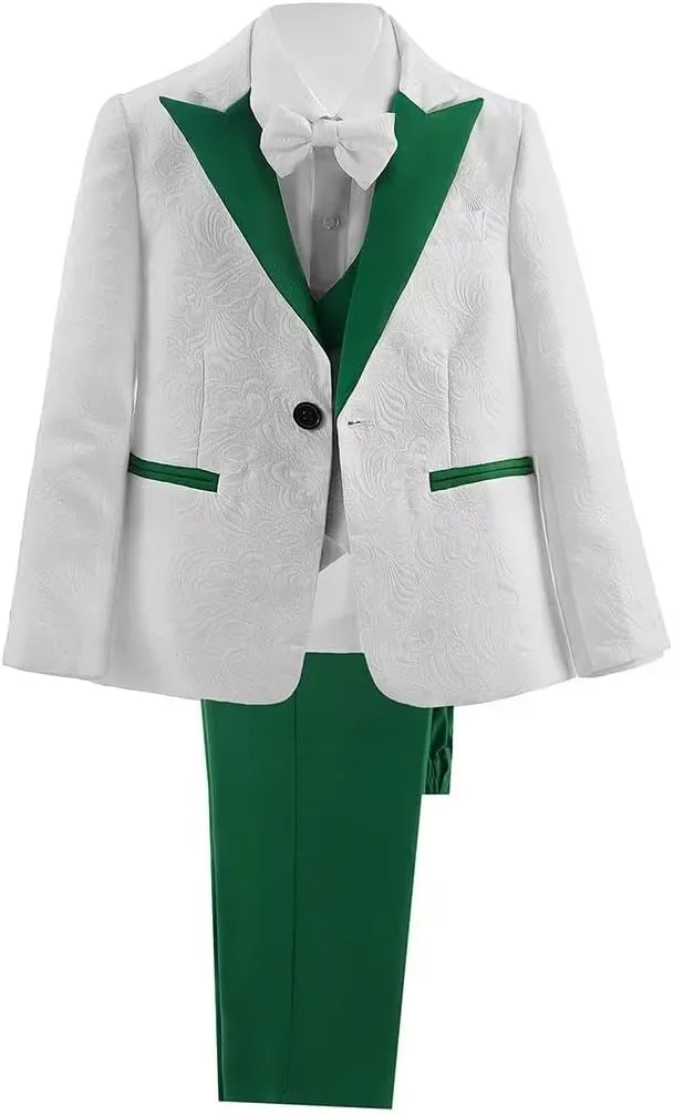 Boys 3 Piece Vest Tuxedo Suit Boy's Formal Suit Set Kids Wedding Suits for Boys  Blazer  Pant  Vest