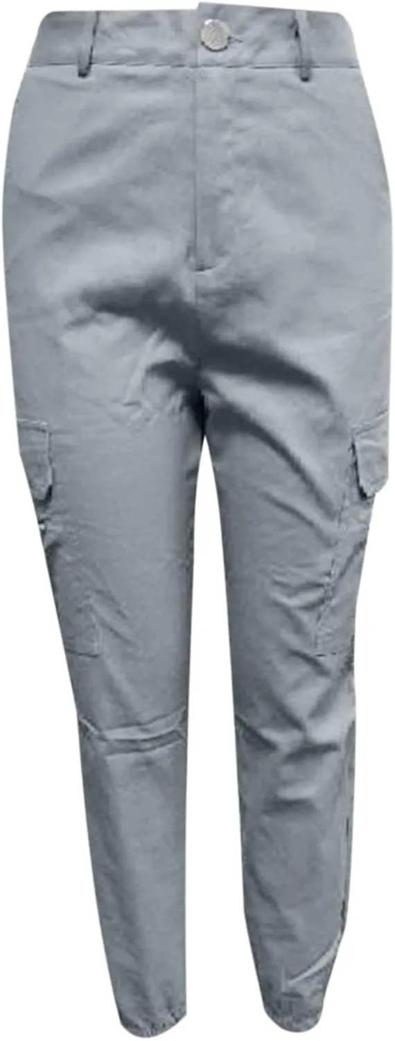 Cargo Leggings with Pockets for Women Casual Skinny Pockets High Waist Pants Stretch Bound Feet Ripstop Cargo Trouser