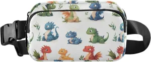 Cartoon Dragon Fanny Pack Water Resistant, Women Men Waist Pack Sling Bag Purse for Travel Hiking