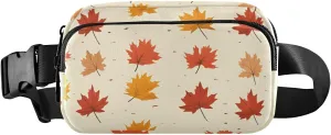 Cartoon Maples Fanny Pack Water Resistant, Women Men Waist Pack Sling Bag Purse for Travel Hiking