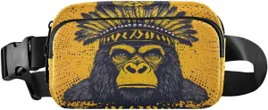 Chief Gorilla Fanny Pack Water Resistant, Women Men Waist Pack Sling Bag Purse for Travel Hiking