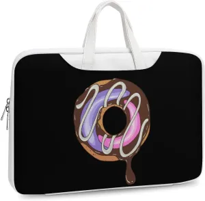 Chocolate Doughnut Leather Bag Laptop Case Slim Water Resistant Computer Bags with Handle Briefcase for Work