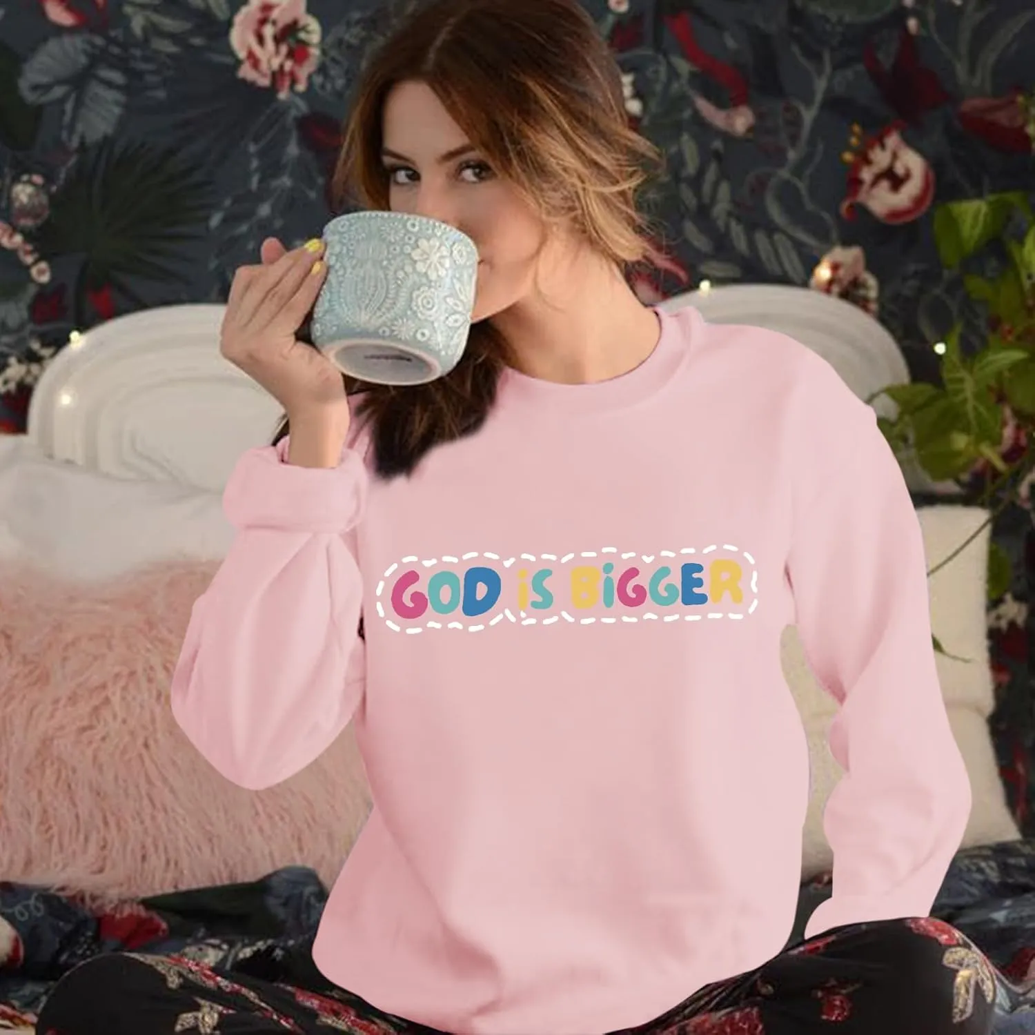 Christian Sweatshirts for Women Jesus God Faith Shirts Inspirational Religious Graphic Hoodie Loose Pullover Tops