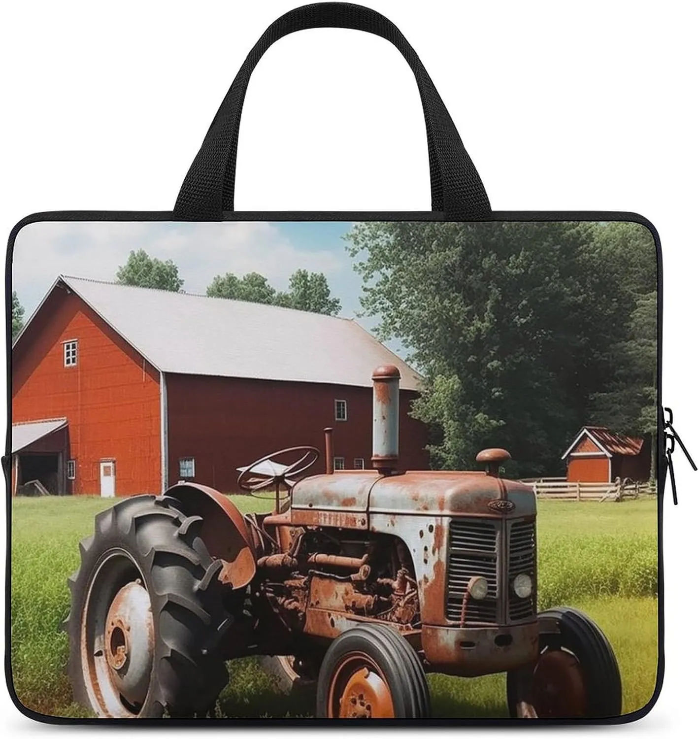 Company Farm Tractor Laptop Bag Durable Laptop Sleeve Water-Resistant Notebook Bag for Computer Or Tablet
