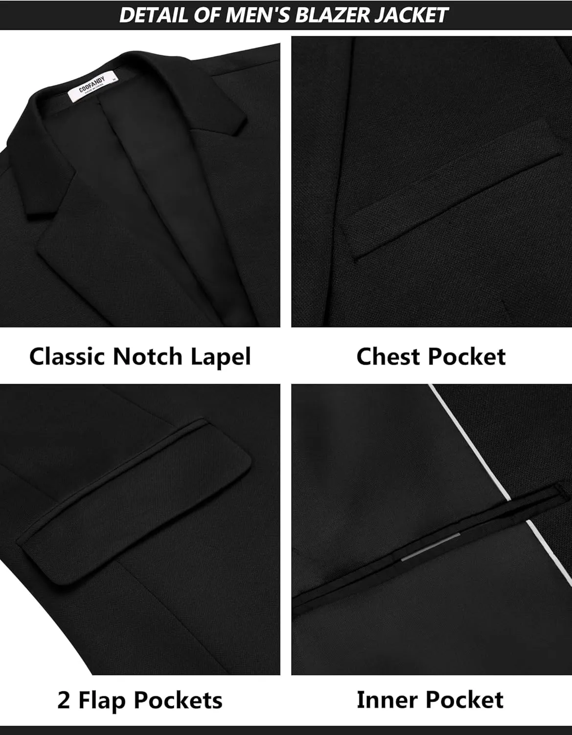 COOFANDY Men's Suits 2 Piece Slim Fit Suit Set 2 Button Lightweight Casual Knit Blazer Suit Jacket Pants
