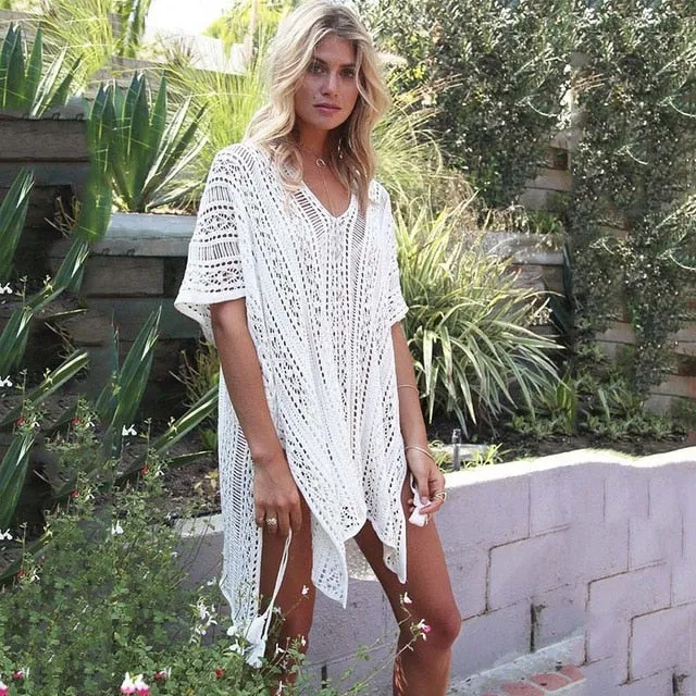 Cover Ups Sleeve Kaftan Beach Dress