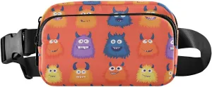 Cute Monsters Fanny Pack Water Resistant, Women Men Waist Pack Sling Bag Purse for Travel Hiking