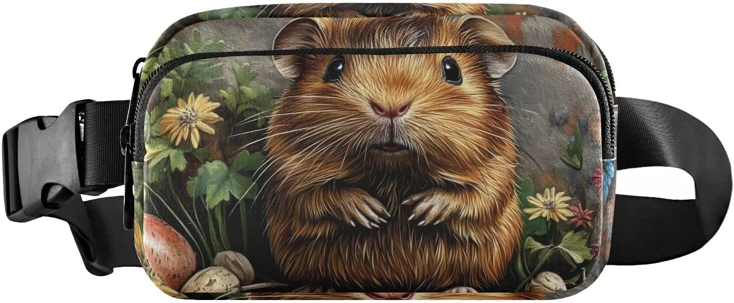 Cute Mouse Fanny Pack Water Resistant, Women Men Waist Pack Sling Bag Purse for Travel Hiking