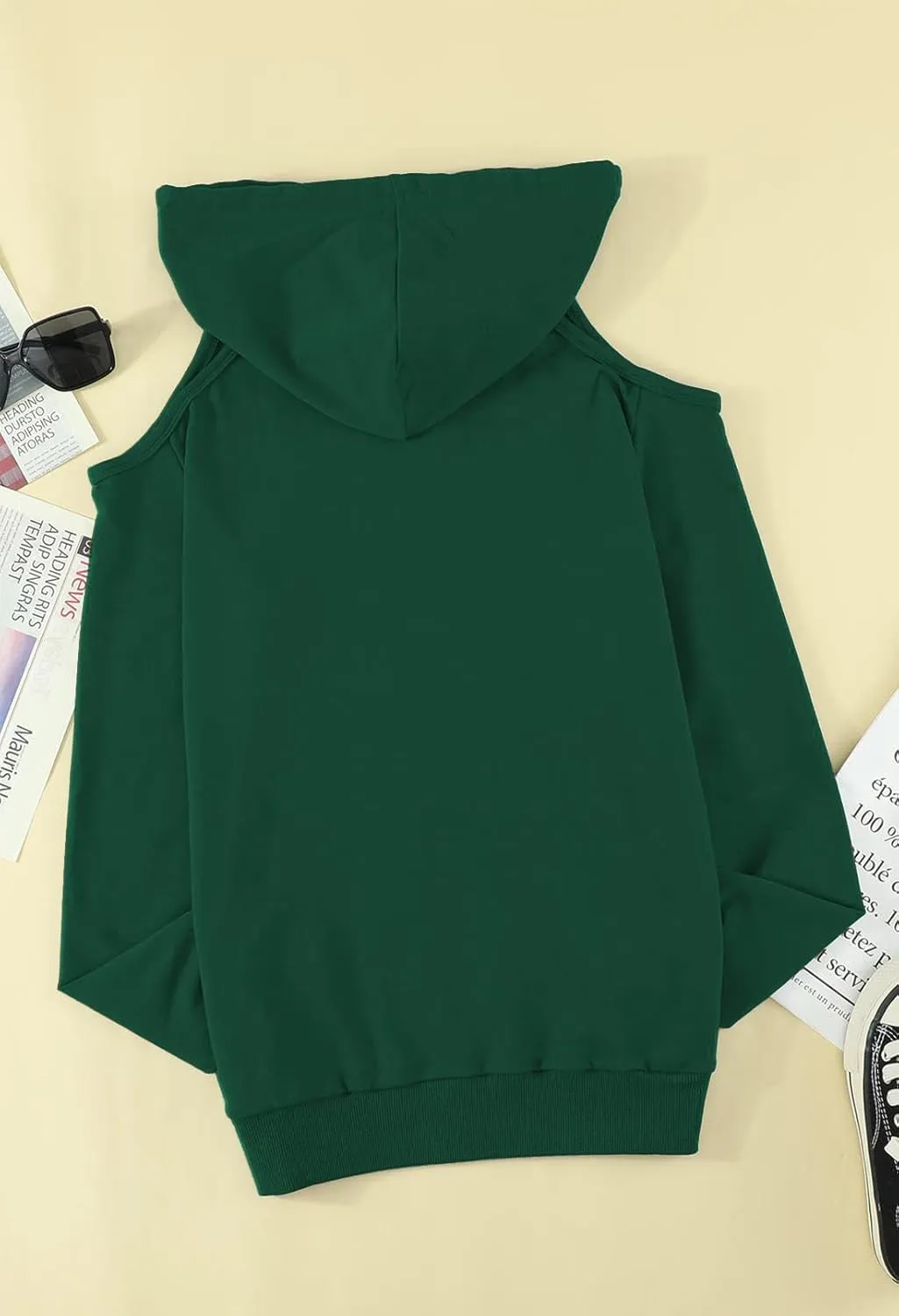 Cutiefox Women's Casual Long Sleeve Drawstring Hoodie Sweatshirts Pullover with Pockets