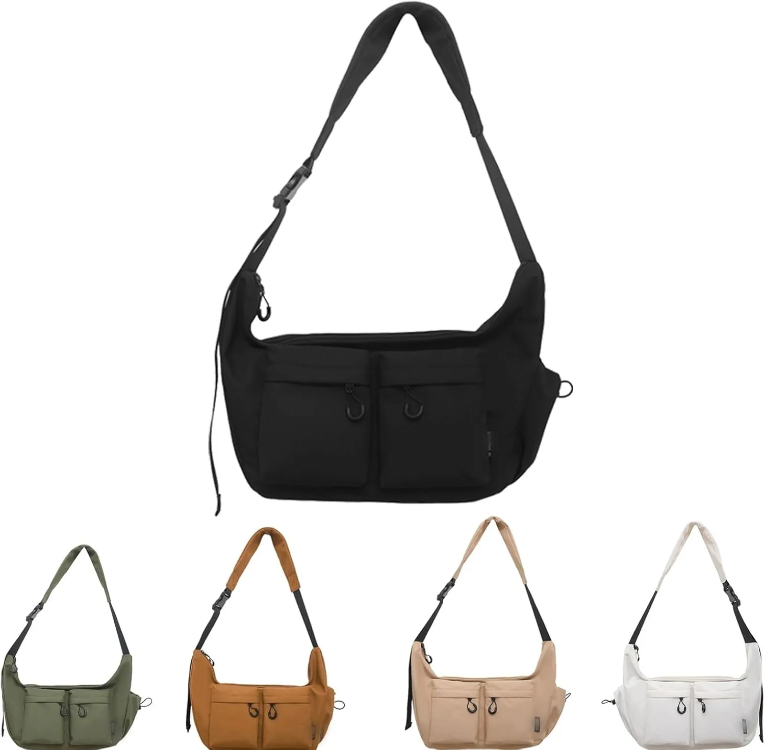 Dallaswind Large Capacity Messenger Canvas Bag, Large Crossbody Bag Shoulder Purse, Vintage Water Resistant Canvas Satchel
