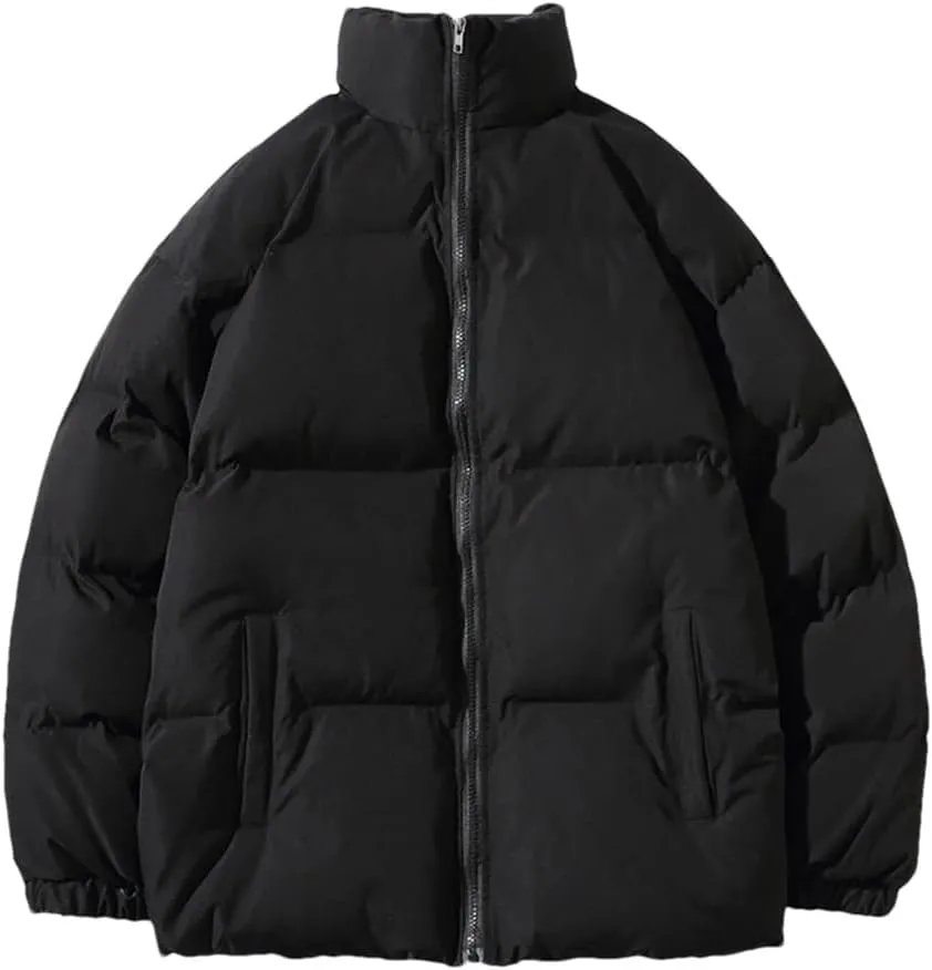 DBFBDTU Men's Winter Jacket Thick Parka Cotton Padded Coats Loose Puffer Jacket Men Women Outwear