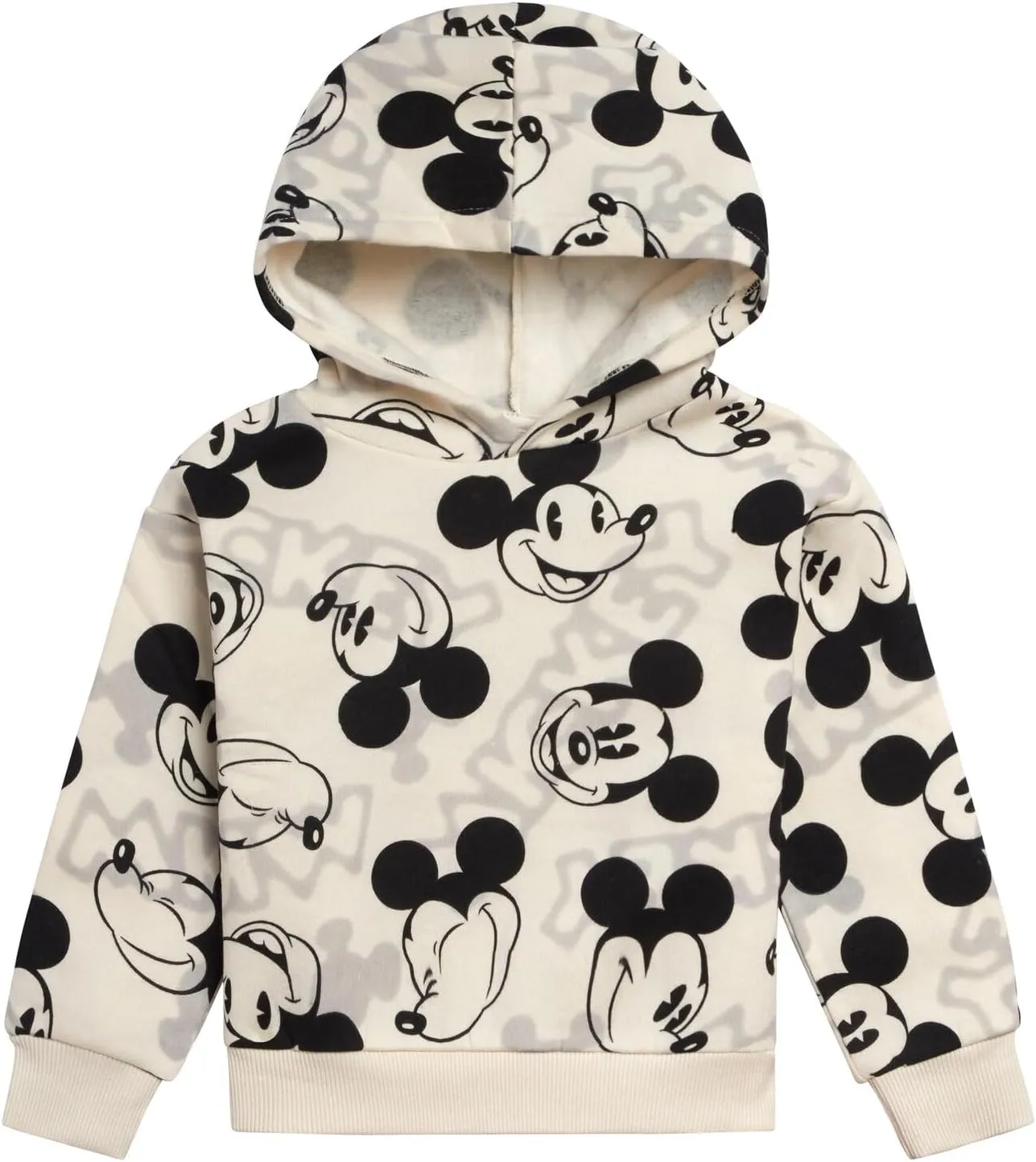 Disney Mickey Mouse Fleece Pullover Hoodie and Pants Outfit Set Newborn to Big Kid Sizes (0-3 Months - 14-16)