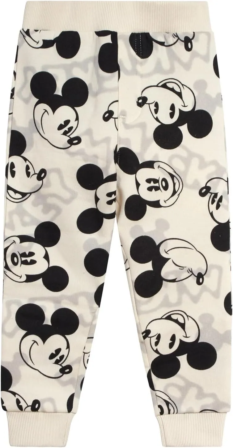 Disney Mickey Mouse Fleece Pullover Hoodie and Pants Outfit Set Newborn to Big Kid Sizes (0-3 Months - 14-16)