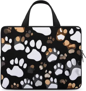 Dog Paw Print Laptop Bag Durable Laptop Sleeve Water-Resistant Notebook Bag for Computer Or Tablet