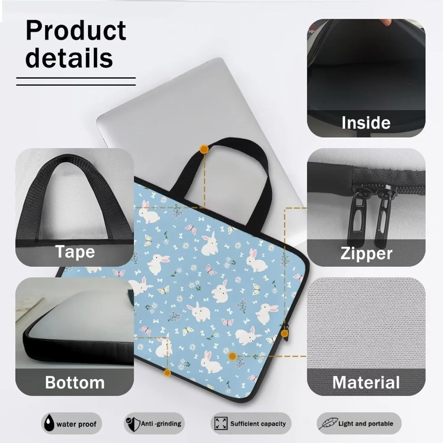 Dolyues Laptop Briefcases for Women Men 10-17 Inches Laptop Bag Water-resistant Computer Bag Lightweight