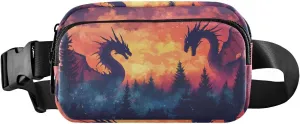 Dragons Forest Fanny Pack Water Resistant Waist Pack Sling Bag Purse for Women Men Travel Hiking