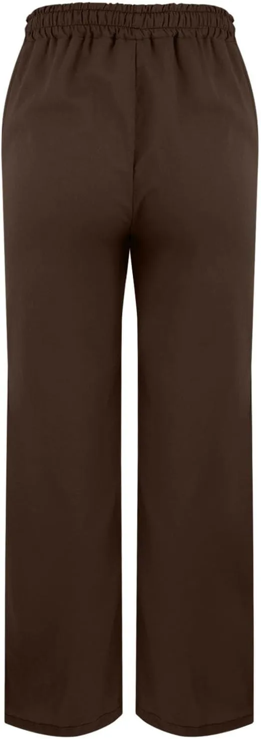 Drawstring Womens Linen Pants with Pockets Cotton Linen Palazzo Trousers for Women Ladies Wide Leg Beach Loose Pants