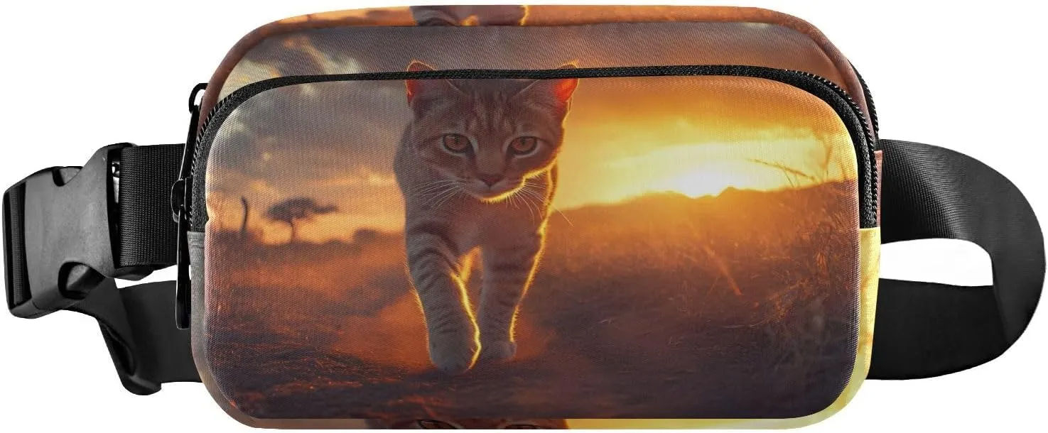 Dusk Lion Fanny Pack Water Resistant Waist Pack Sling Bag Purse for Women Men Travel Hiking