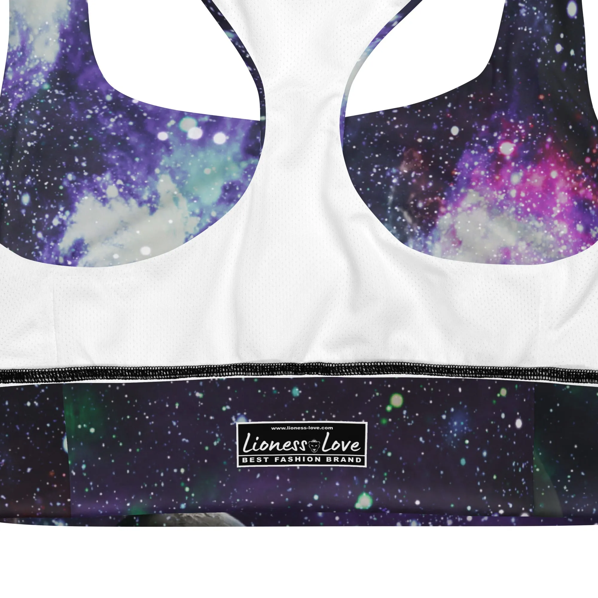 Electric Galaxy Outer Space Sports Bra, lioness-love