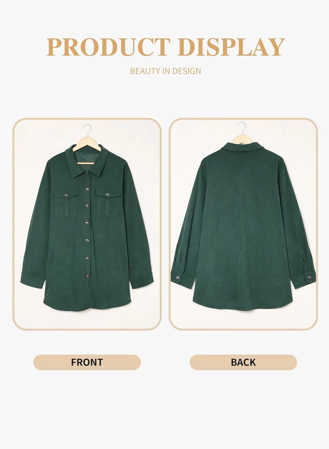 Eytino Womens Plus Size Long Sleeve Button Down Boyfriend Shirts Casual Plaid Shacket Jacket Coats(1X-5X)