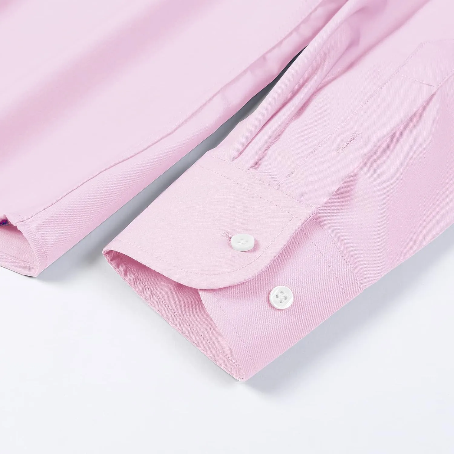 FAHIZO Men's Dress Shirt Regular Fit Soild Casual Business Formal Long Sleeve Button Down Shirts with Pocket