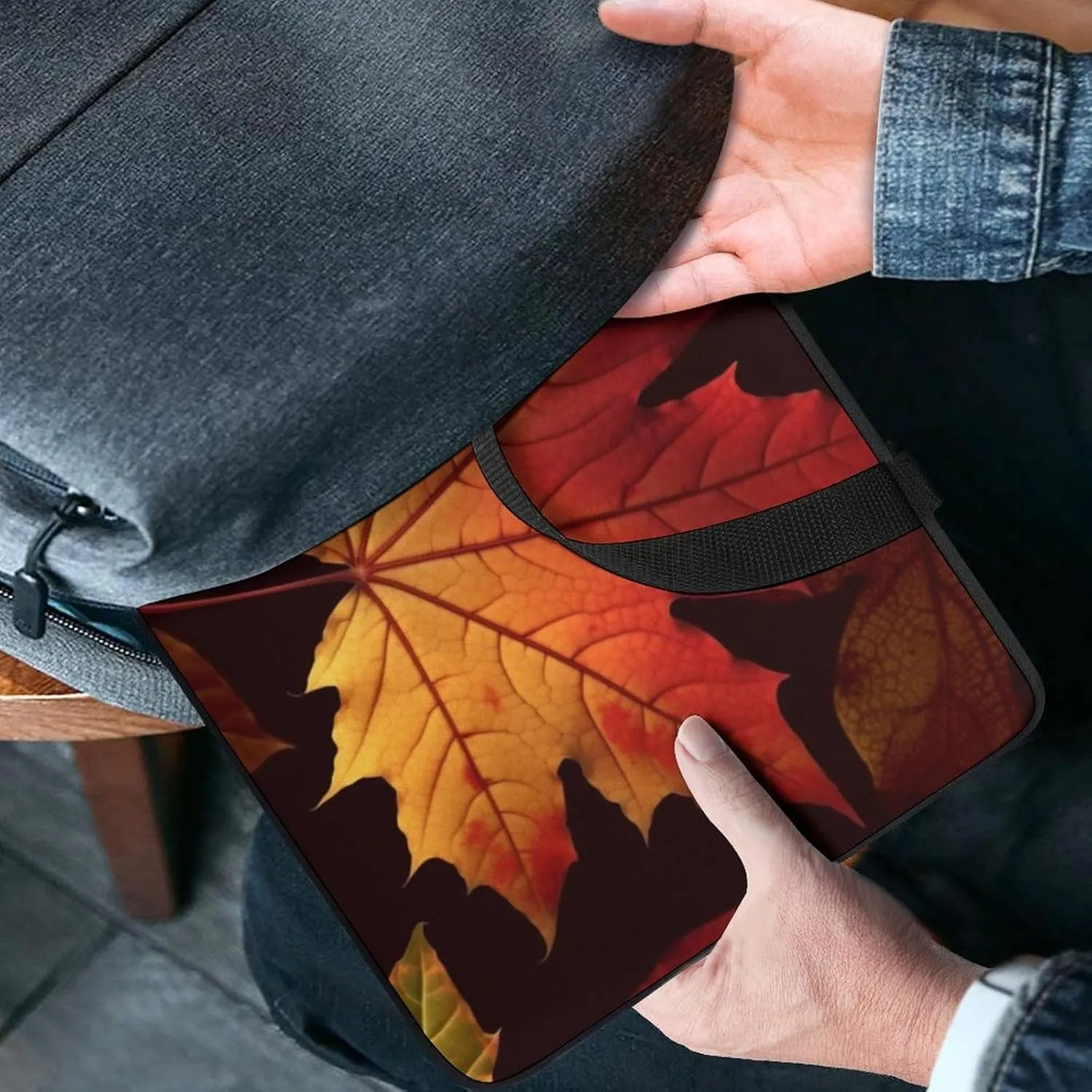 Fall Autumn Leaves Laptop Bag Durable Laptop Sleeve Water-Resistant Notebook Bag for Computer Or Tablet