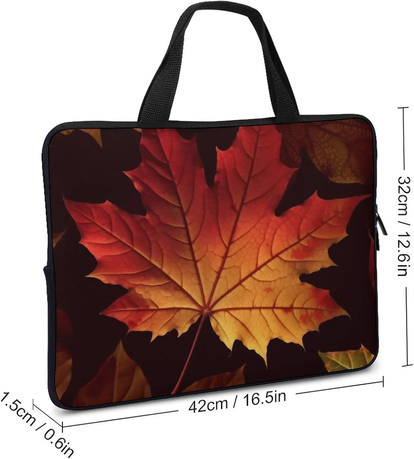 Fall Autumn Leaves Laptop Bag Durable Laptop Sleeve Water-Resistant Notebook Bag for Computer Or Tablet