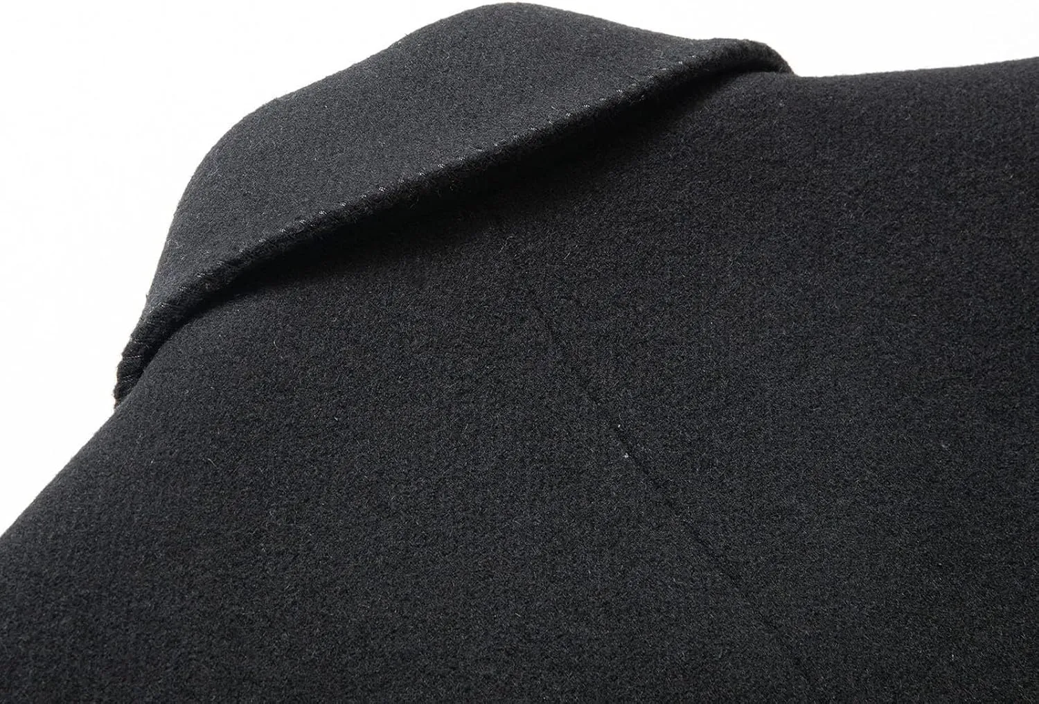 Firzero Men's Single Breasted Trench Coat, Winter Wool Coat Oversized Warm Lapel Work Business Long Jacket