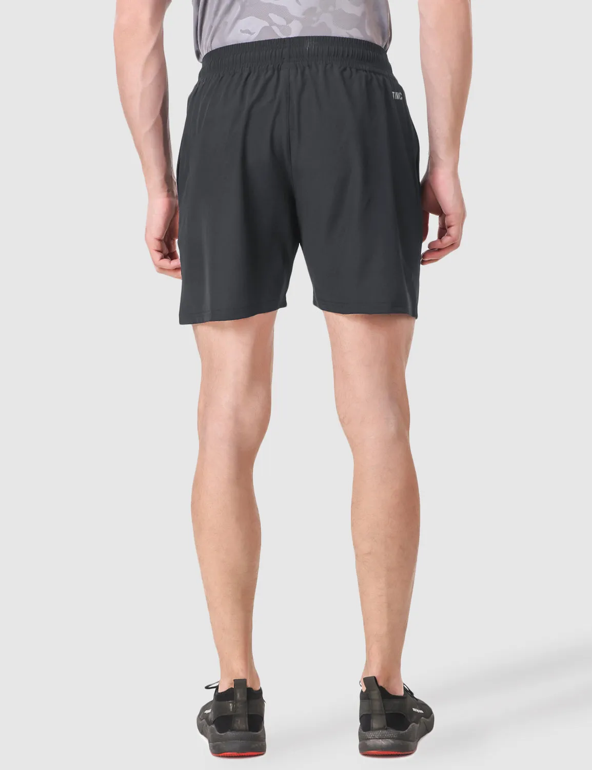 Fitinc Dark Grey Shorts for Men with Zipper Pockets