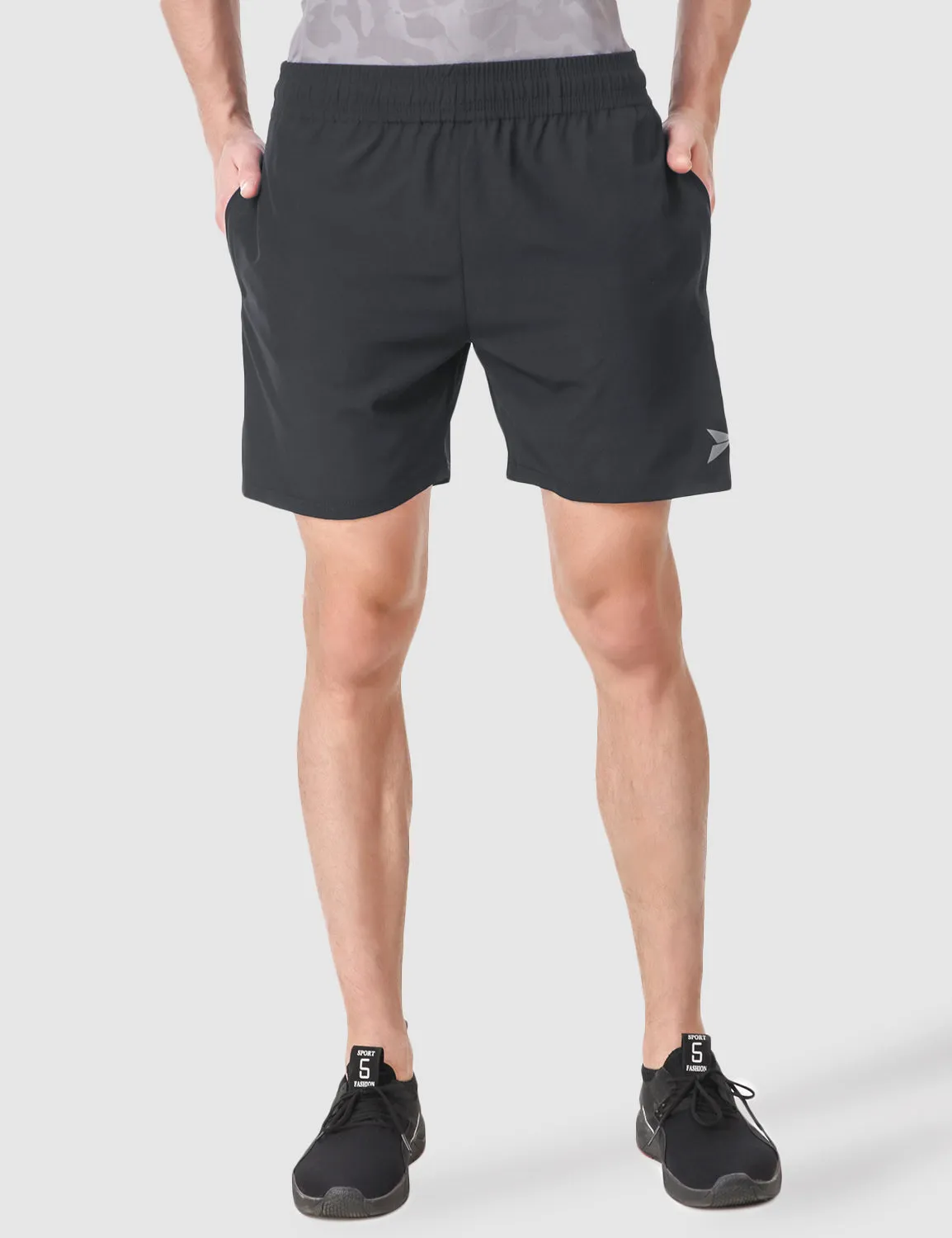 Fitinc Dark Grey Shorts for Men with Zipper Pockets