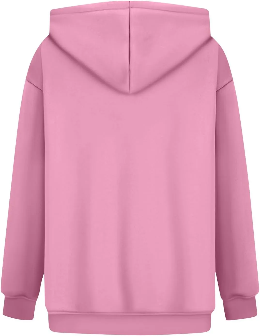 Fleece Hoodie Women Oversized Plain Hooded Sweatshirt Casual Long Sleeve Pullover Tops Comfy Drop Shoulder Sweater